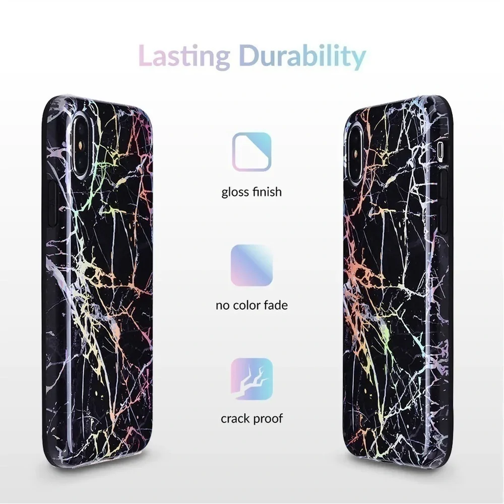 𝅺HOLO Black Marble iPhone Case iPhone XS.
